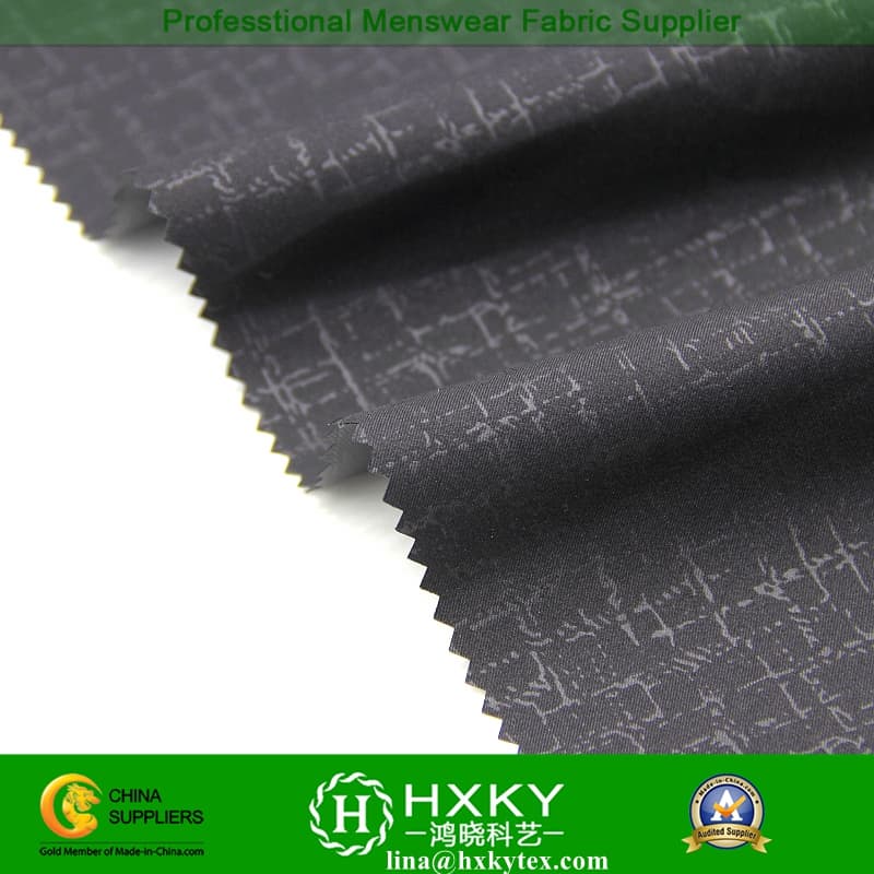 Embossed With High_elastic Twill Polyester Pongee Fabric
